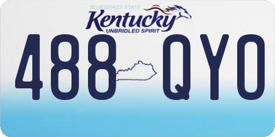 KY license plate 488QYO
