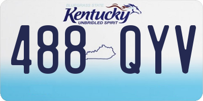 KY license plate 488QYV