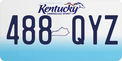 KY license plate 488QYZ