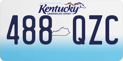 KY license plate 488QZC