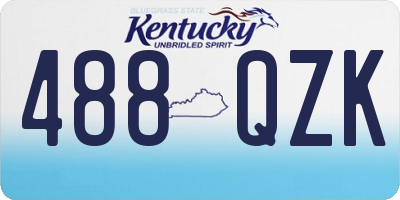 KY license plate 488QZK
