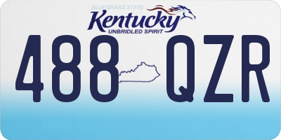 KY license plate 488QZR