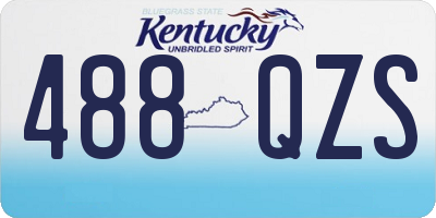 KY license plate 488QZS