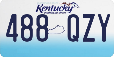 KY license plate 488QZY