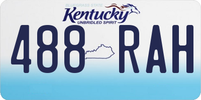 KY license plate 488RAH