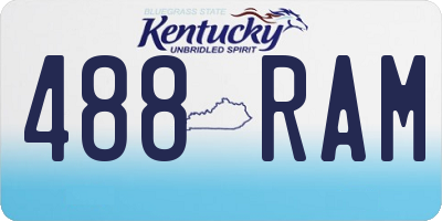 KY license plate 488RAM