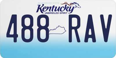 KY license plate 488RAV