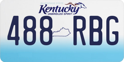 KY license plate 488RBG