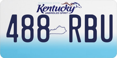 KY license plate 488RBU