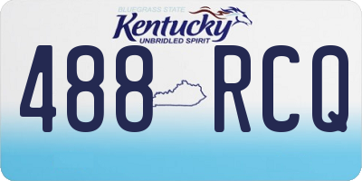 KY license plate 488RCQ