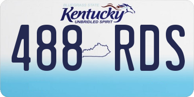 KY license plate 488RDS