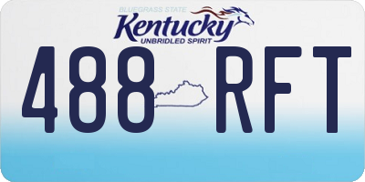 KY license plate 488RFT