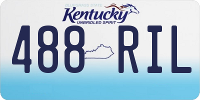 KY license plate 488RIL