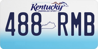 KY license plate 488RMB