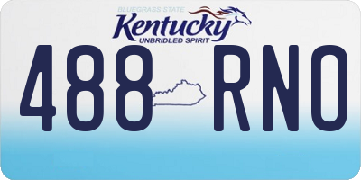 KY license plate 488RNO