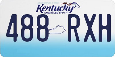 KY license plate 488RXH