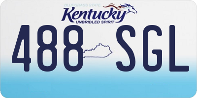 KY license plate 488SGL