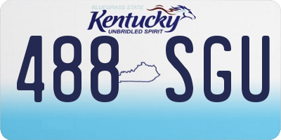 KY license plate 488SGU