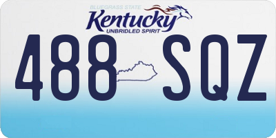 KY license plate 488SQZ