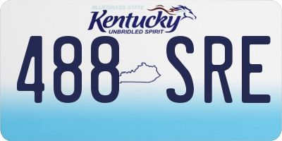 KY license plate 488SRE