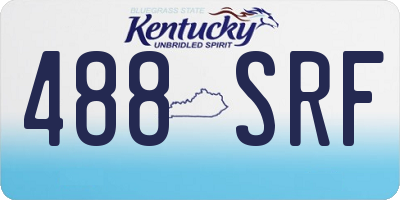 KY license plate 488SRF
