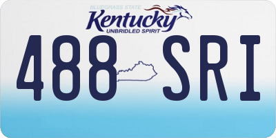 KY license plate 488SRI