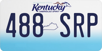 KY license plate 488SRP