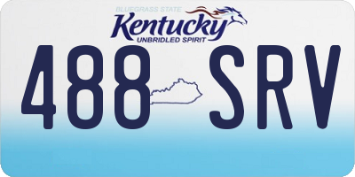 KY license plate 488SRV