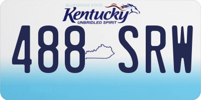 KY license plate 488SRW