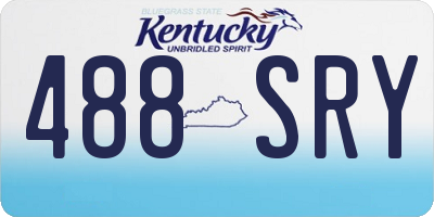 KY license plate 488SRY