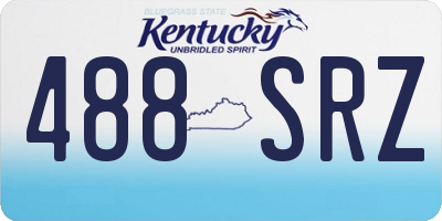 KY license plate 488SRZ