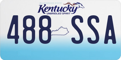 KY license plate 488SSA