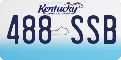KY license plate 488SSB