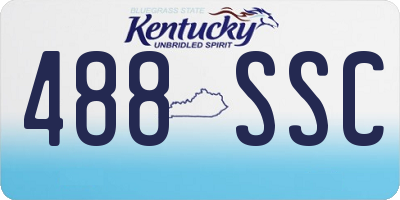 KY license plate 488SSC