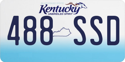 KY license plate 488SSD