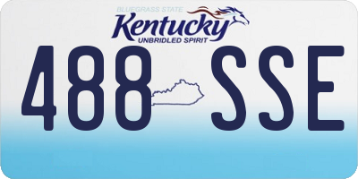 KY license plate 488SSE