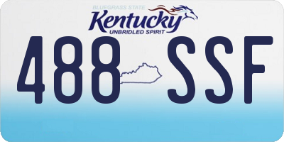 KY license plate 488SSF