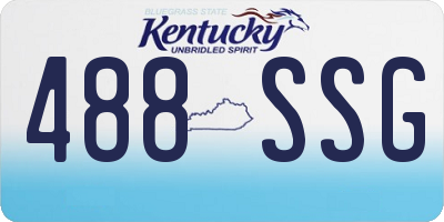 KY license plate 488SSG