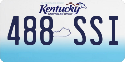 KY license plate 488SSI