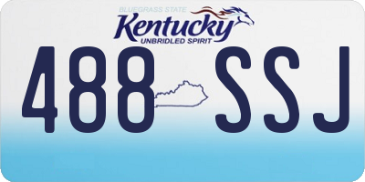 KY license plate 488SSJ