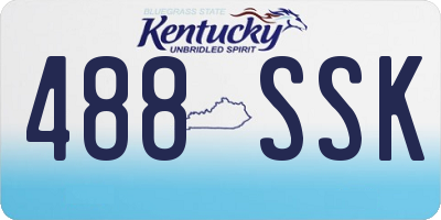 KY license plate 488SSK