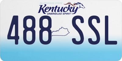 KY license plate 488SSL