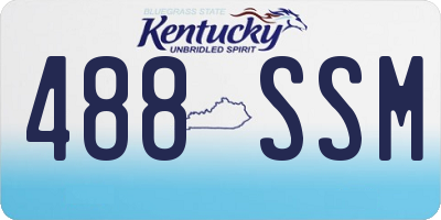 KY license plate 488SSM