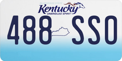 KY license plate 488SSO