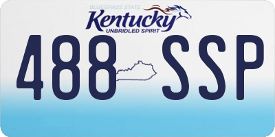 KY license plate 488SSP