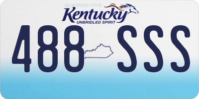 KY license plate 488SSS