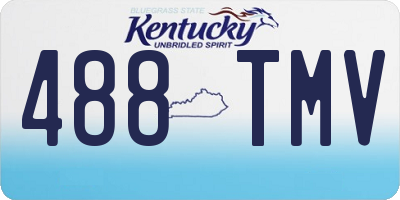 KY license plate 488TMV