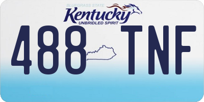 KY license plate 488TNF