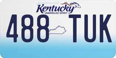 KY license plate 488TUK