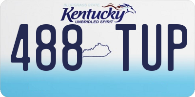 KY license plate 488TUP